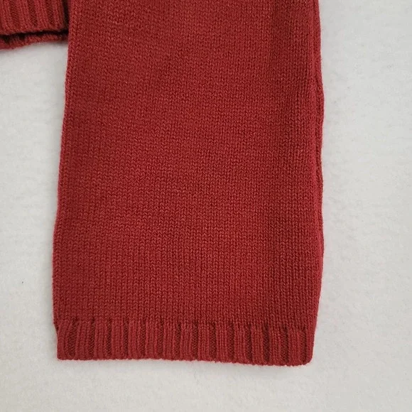 To The Max Wool-Blend Red V-Neck Cardigan Sweater Long Sleeve Size Medium - Picture 6 of 16